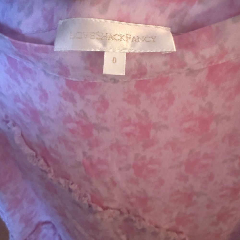 Pink Floral Ruffle Midi Skirt - Picture 3 of 3